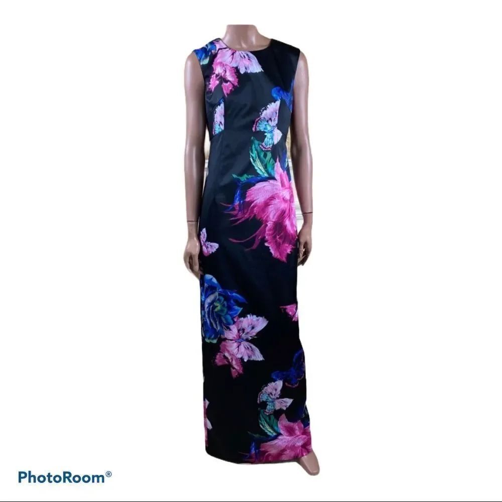 NEW MILLY Dita floral column maxi gown dress 4
